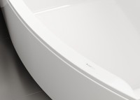 Акриловая ванна Vagnerplast Veronela L 160x105 см, угловая, левая, пристенная, ультрабелая, асимметричная, с каркасом