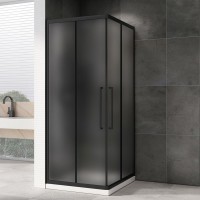 Душевой уголок Abber Schwarzer Diamant AG02090BMH 90x90, профиль черный матовый, стекло матовое