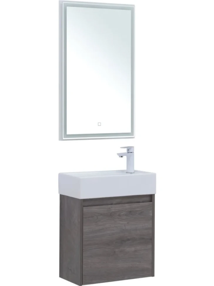 Тумба с раковиной Aquanet Nova Lite 50 дуб рошелье