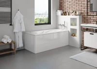 Акриловая ванна Vagnerplast Kleopatra 160x70 см, пристенная, ультрабелая, с каркасом