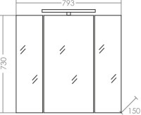 Мебель для ванной комнаты СаНта Лондон 80 напольная, 3 дверцы