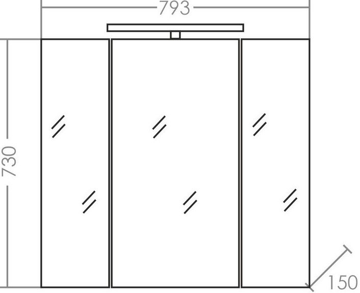 Мебель для ванной комнаты СаНта Лондон 80 напольная, 3 дверцы