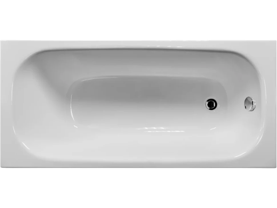 Акриловая ванна EUROLUX Lait 150x70 см, пристенная, белая, с каркасом, 150х70, с каркасом