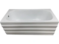 Акриловая ванна EUROLUX Lait 150x70 см, пристенная, белая, с каркасом, 150х70, с каркасом