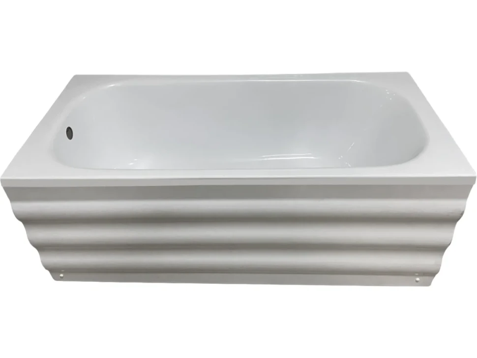 Акриловая ванна EUROLUX Lait 150x70 см, пристенная, белая, с каркасом, 150х70, с каркасом
