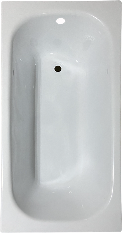 Акриловая ванна EUROLUX Lait 150x70 см, пристенная, белая, с каркасом, 150х70, с каркасом