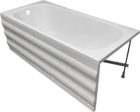 Акриловая ванна EUROLUX Lait 150x70 см, пристенная, белая, с каркасом, 150х70, с каркасом