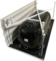 Акриловая ванна EUROLUX Lait 150x70 см, пристенная, белая, с каркасом, 150х70, с каркасом