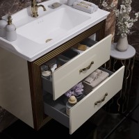 Тумба с раковиной Opadiris Карат 80 золото