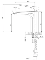 Смеситель для раковины Wonzon & Woghand Athens WW-081103-CR хром Смеситель для раковины Wonzon & Woghand Athens WW-081103-CR хром