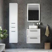 Мебель для ванной комнаты STWORKI Эстерсунд 60 белая матовая, монте тиберио