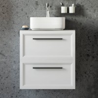 Мебель для ванной комнаты STWORKI Эстерсунд 60 белая матовая, монте тиберио