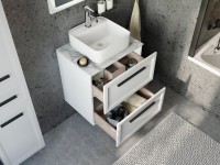 Мебель для ванной комнаты STWORKI Эстерсунд 60 белая матовая, монте тиберио