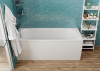 Акриловая ванна Vagnerplast Kasandra 150x70 см, пристенная, ультрабелая, с каркасом