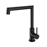 Смеситель для кухни Wonzon & Woghand WW-L1005-MB матовый черный