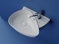 Раковина маленькая в туалет Ceramicanova Element CN5049 белый глянцевый