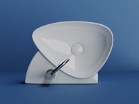 Раковина маленькая в туалет Ceramicanova Element CN5049 белый глянцевый