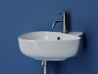 Раковина маленькая в туалет Ceramicanova Element CN5049 белый глянцевый
