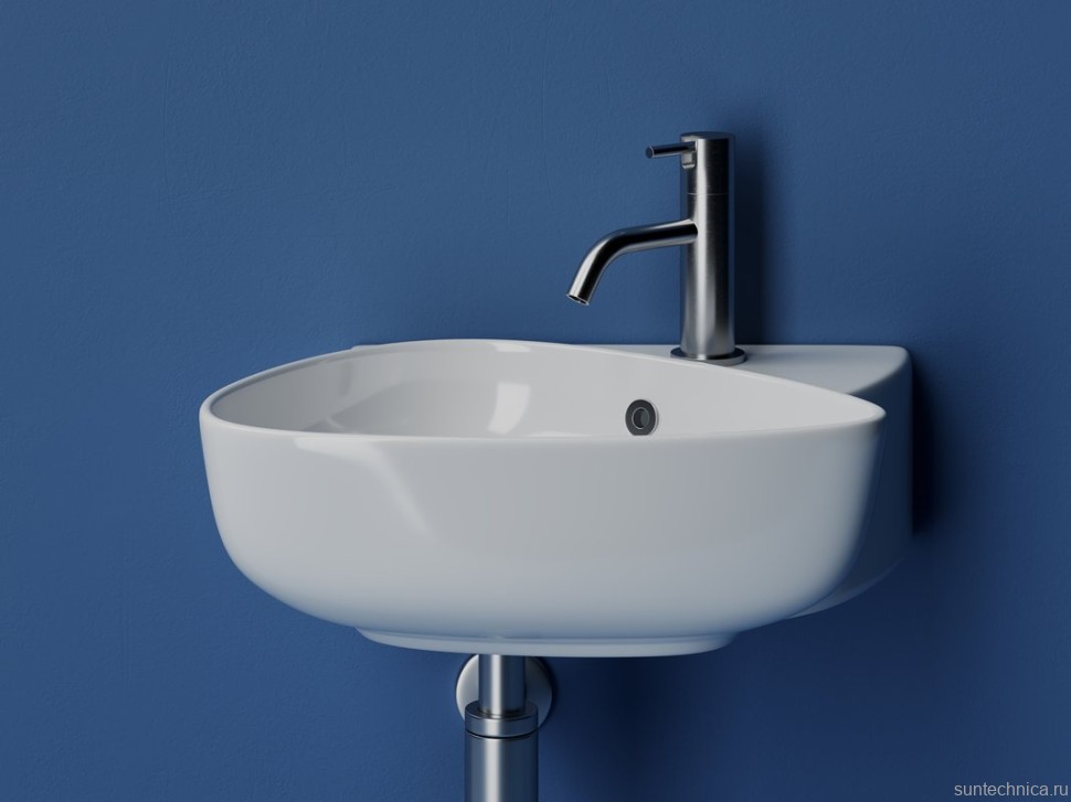 Раковина маленькая в туалет Ceramicanova Element CN5049 белый глянцевый