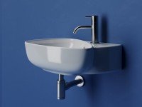 Раковина маленькая в туалет Ceramicanova Element CN5049 белый глянцевый