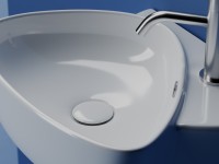 Раковина маленькая в туалет Ceramicanova Element CN5049 белый глянцевый