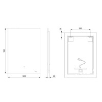 Зеркало AM.PM X-Joy M85MOX10501S с подсветкой Зеркало AM.PM X-Joy M85MOX10501S с подсветкой