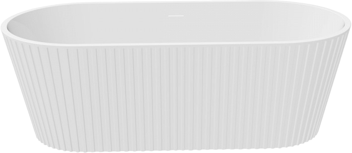 Акриловая ванна Teymi Kati T130111 170x80 см, отдельностоящая, белая матовая, овальная, со сливом-переливом, с донным клапаном, фурнитура белая