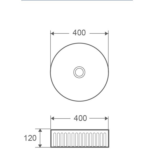 Накладная раковина Grossman Cristal GR-3060 40 глянцевая белая, круглая, фаянс