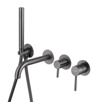 Встраиваемый смеситель для душа и ванны Abber Wasser Kreis AF8130NG С ВНУТРЕННЕЙ ЧАСТЬЮ, никель