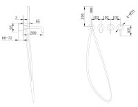 Встраиваемый смеситель для душа и ванны Abber Wasser Kreis AF8130NG С ВНУТРЕННЕЙ ЧАСТЬЮ, никель