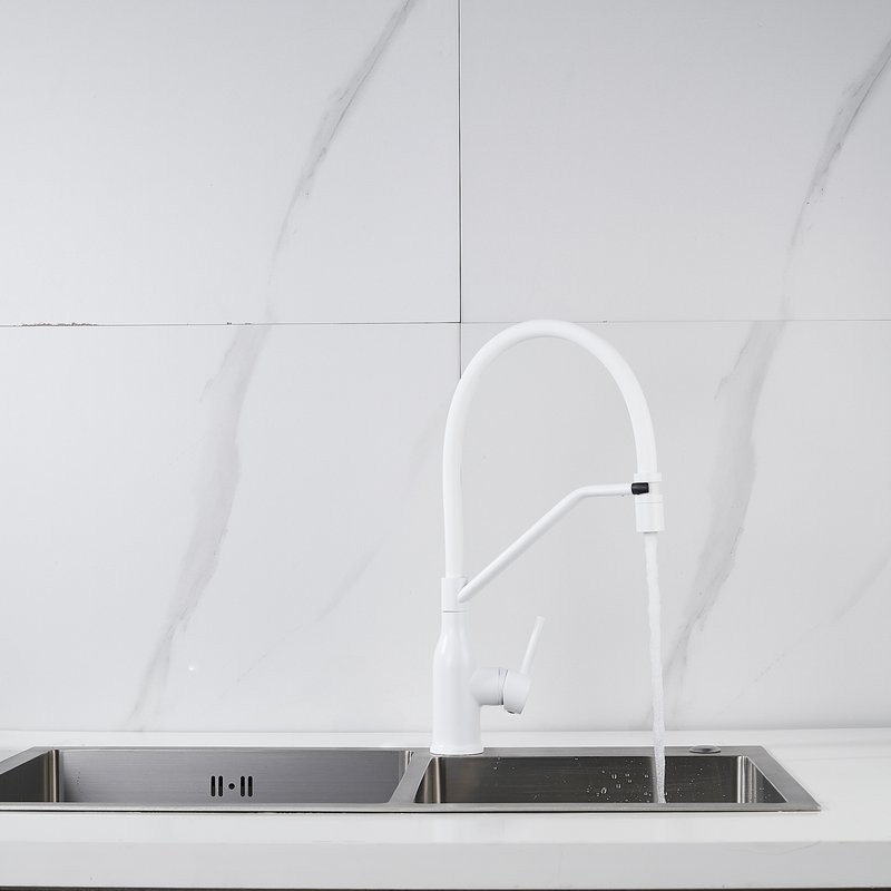 Смеситель для кухни Shevanik S343C-1 белый