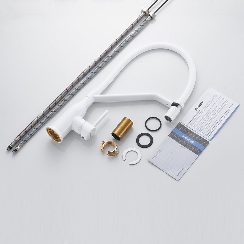 Смеситель для кухни Shevanik S343C-1 белый