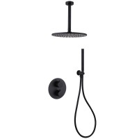 Душевой комплект Abber Wasser Kreis AF8121B С ВНУТРЕННЕЙ ЧАСТЬЮ, матовый черный