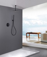 Душевой комплект Abber Wasser Kreis AF8121B С ВНУТРЕННЕЙ ЧАСТЬЮ, матовый черный