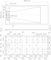 Поддон для душа RGW TUS W 180x80