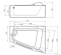Акриловая ванна Gemy G9056 B R Акриловая ванна Gemy G9056 B R