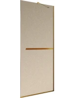 Душевая перегородка Maybahglass MGD-710-3у 109 см, профиль золото, стекло бронза матовое