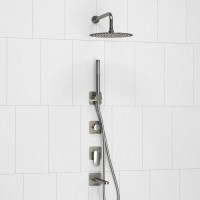 Душевой комплект Wasserkraft Spree A1451.273.274.097.121.275.100.276 С ВНУТРЕННЕЙ ЧАСТЬЮ, никель