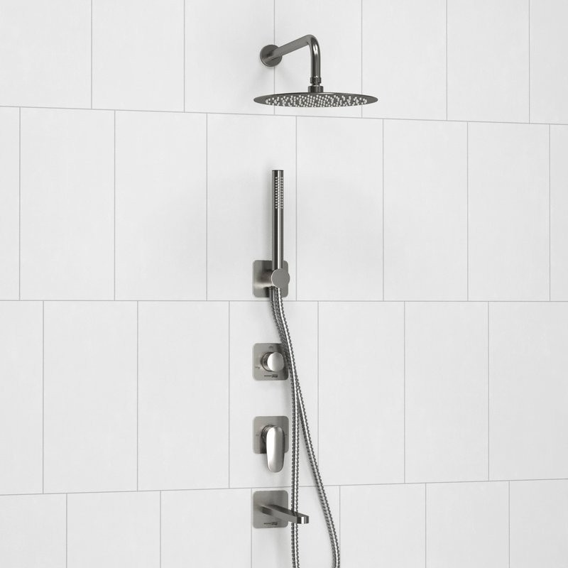 Душевой комплект Wasserkraft Spree A1451.273.274.097.121.275.100.276 С ВНУТРЕННЕЙ ЧАСТЬЮ, никель