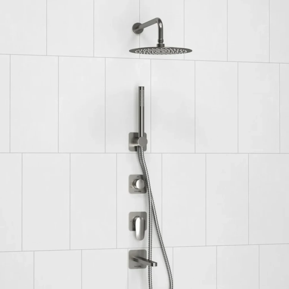Душевой комплект Wasserkraft Spree A1451.273.274.097.121.275.100.276 С ВНУТРЕННЕЙ ЧАСТЬЮ, никель