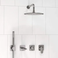 Душевой комплект Wasserkraft Spree A1451.273.274.097.121.275.100.276 С ВНУТРЕННЕЙ ЧАСТЬЮ, никель