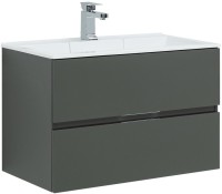 Тумба с раковиной Aquanet Алвита 90 серый антрацит