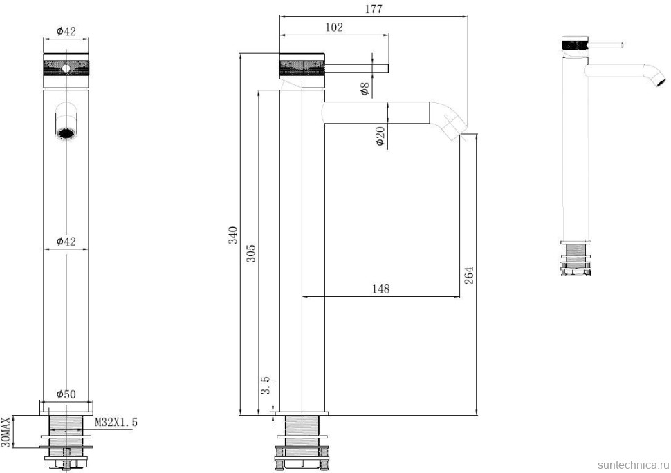 Смеситель для раковины Allen Brau Priority 5.31A02-GB брашированное золото