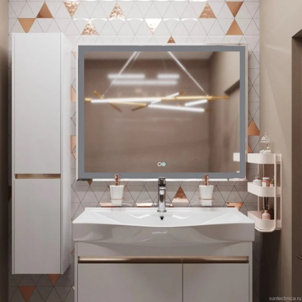 Зеркало Mixline Минио -2 100 с подсветкой, с подогревом