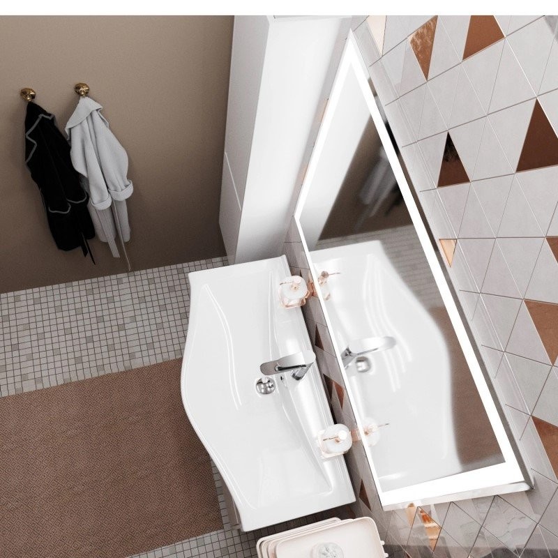 Зеркало Mixline Минио -2 100 с подсветкой, с подогревом