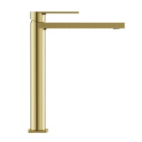 Смеситель для раковины Sancos Studio, брашированное золото, PVD покрытие, SC9016BG Смеситель для раковины Sancos Studio, брашированное золото, PVD покрытие, SC9016BG