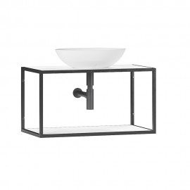 Тумба под умывальник Аляска НП 80 Белый глянцевый (1)