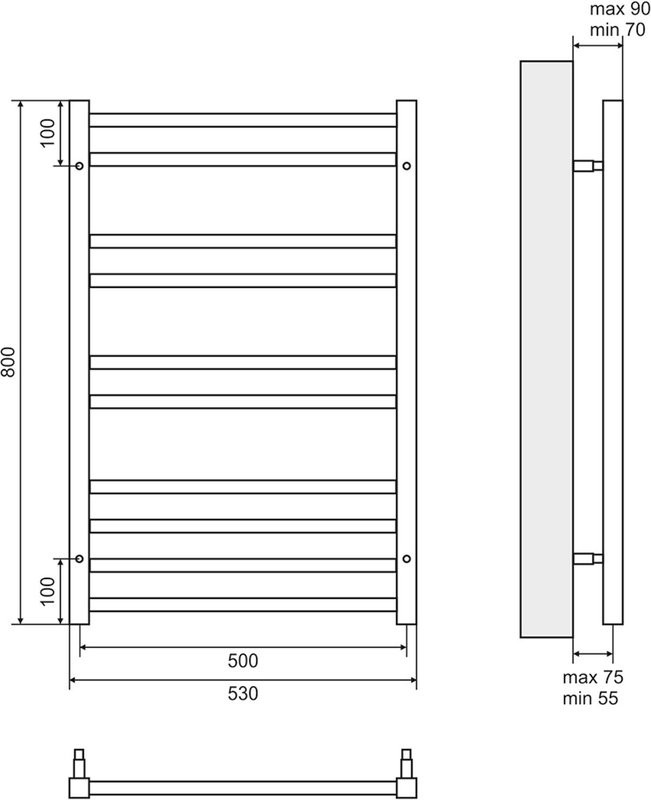 Полотенцесушитель водяной Lemark Unit П10 50x80