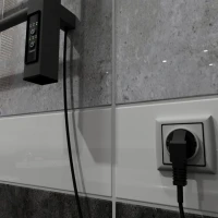 Полотенцесушитель электрический Altasan Каталея СП5080СМ 80x50 см, подключение справа, слева, матовый серый, лесенка, из стали