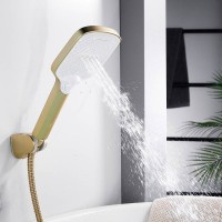 Смеситель для ванны с изливом и душевой лейкой Shevanik S4002G, золотой сатин